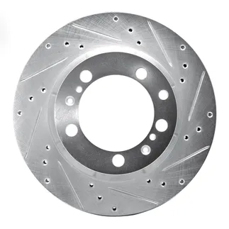 R1 Concepts EDZ-02030D Brake Rotor Drilled and Slotted Silver